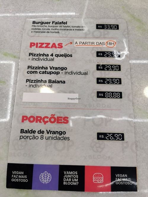 Pizza menu at XBloom Barão Geraldo Campinas  in Campinas