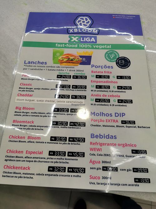 Menu at XBloom Barão Geraldo Campinas  in Campinas