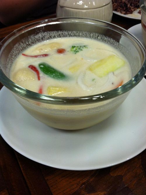Tom Ka(spicy coconut soup)- actually not spicy, haha at Mango in Bangkok