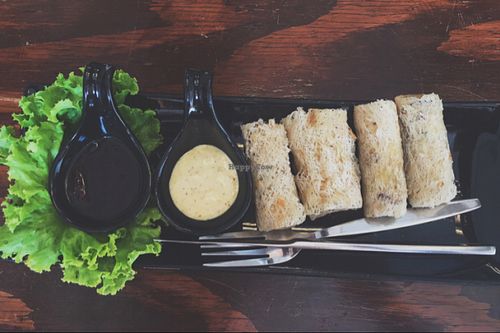 Crispy Vegetable Spring Rolls - a must try! at Mango in Bangkok