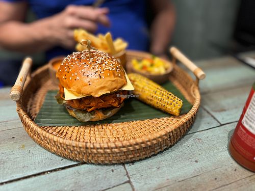 Mushroom Burgerr  at Mango in Bangkok