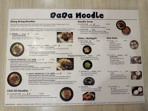 DaDa Noodle Menue  at DaDa Noodle in Brandenburg