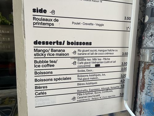 Carte suite  at Bánh Mì 24 in Marseille