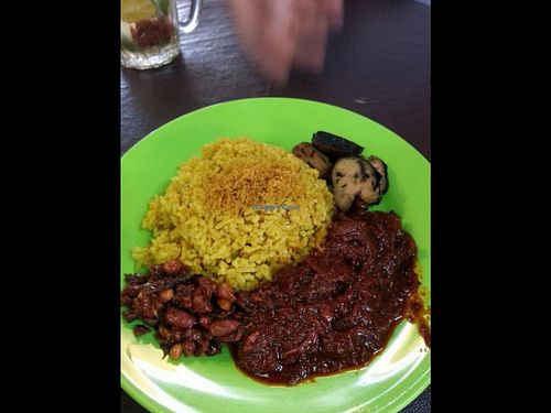 very delicious nasi kuning vege at Indo Vege in Kota Kinabalu
