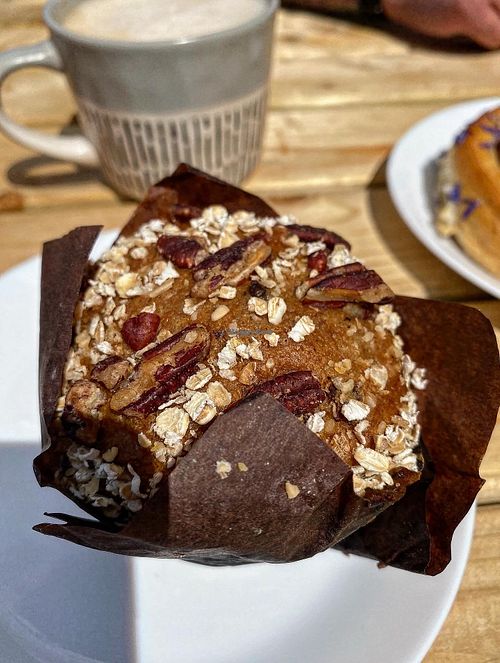 Banana and pecan muffinns  at Wyatts Cafe in Derby