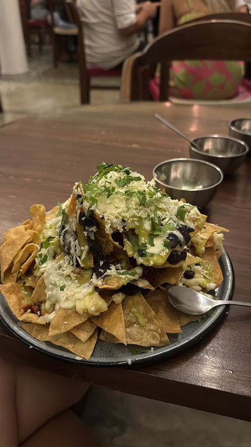 Nachos cerquita, vegetarianos  at Cerquita Al Cielo in Riohacha