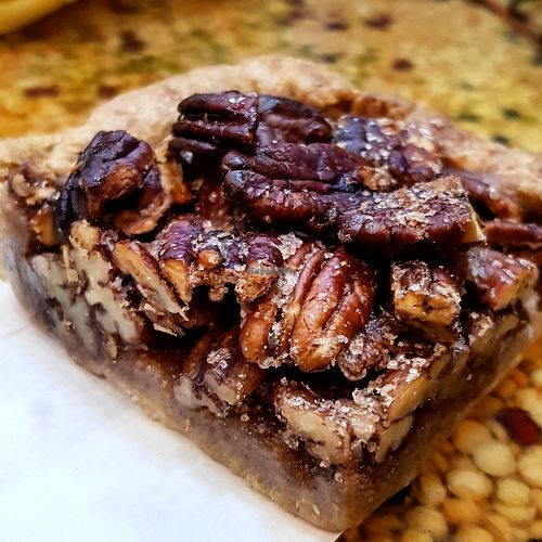 Delicious homemade pecan pie at Green Symphony in New York City