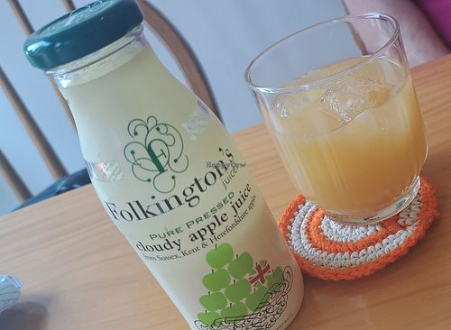 Apple juice at N. atelier in Glasgow