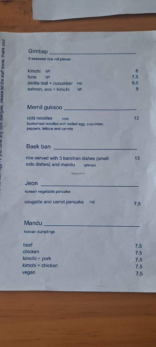 Food menu (June 2025) at N. atelier in Glasgow