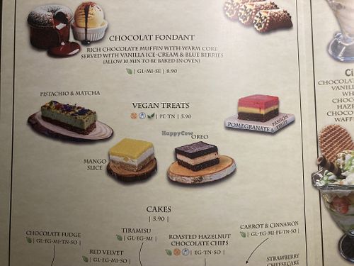 Foto of the dessert menu   at The Knights Kitchen in Mdina