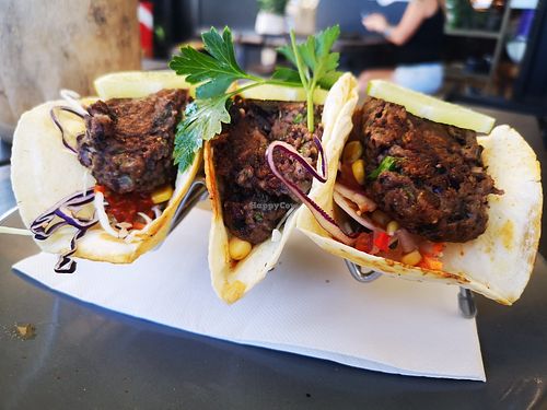 Vegetarian Barco Tacos - vegan option. at Cafe Barco in Perth