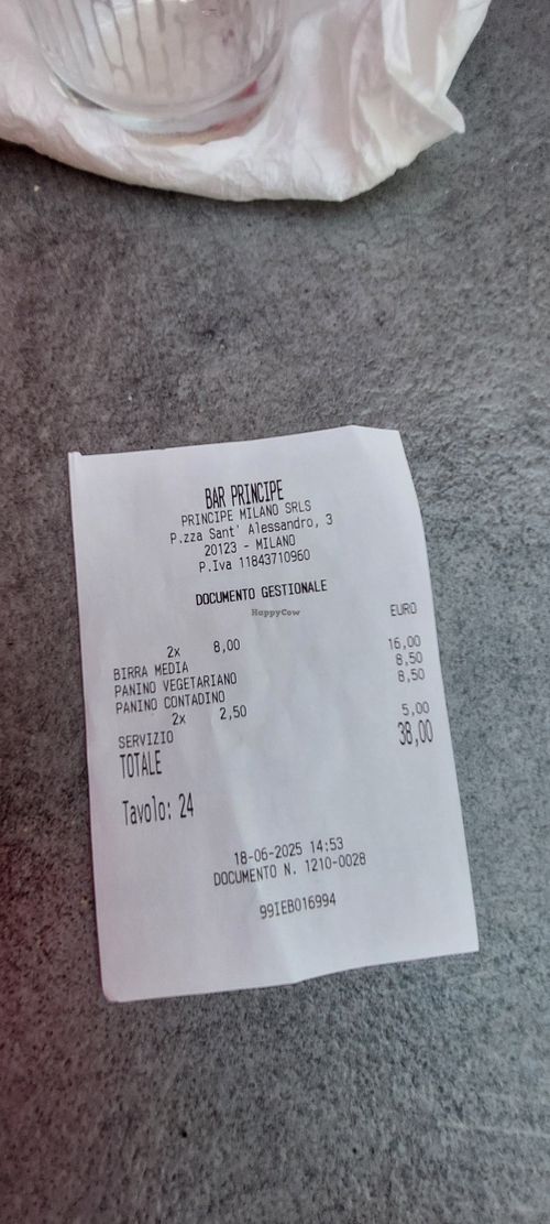  at Bar Principe Piazza Sant Alessandro in Lombardia