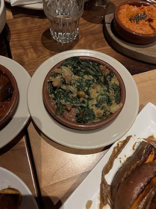 chickpeas and spinachh  at Barcelona Wine Bar in Pittsburgh