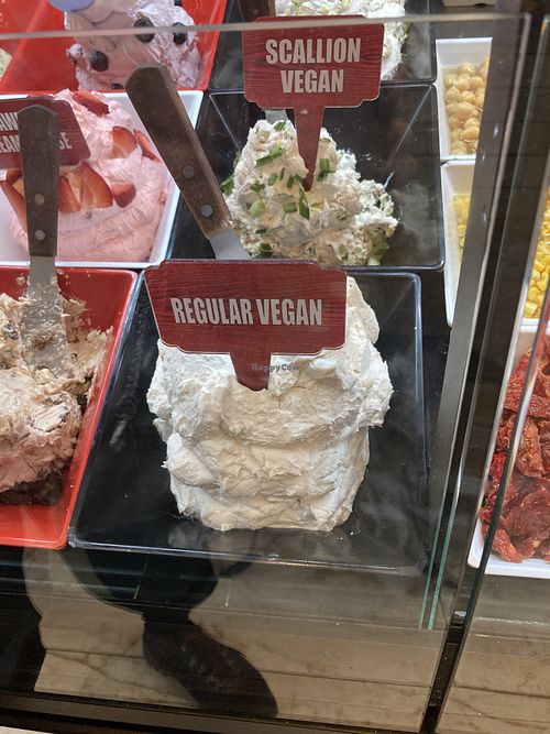 Vegan spreads  at Bagel RX in New York