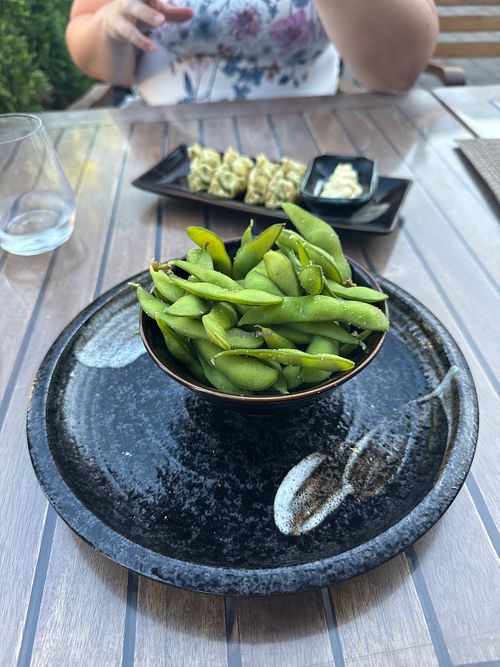 Edamame und vegane Gyoza   at Hong Mi Asia Cuisine in Iffezheim