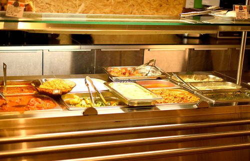 just one side of the large food offer at Jagannath - Kuznetsky Most in Moscow