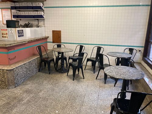 Inside seating at H&H Bagels - UES in New York City
