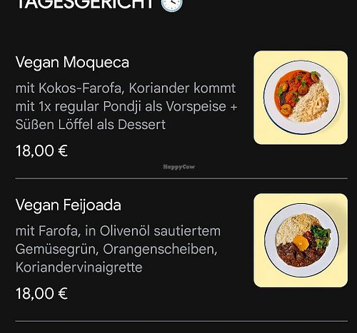Vegane Gerichte at Pondji in Berlin