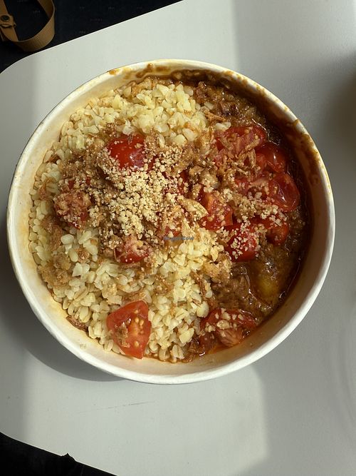 Thaise rode curry* (Vegan version)  at The Food Shop in De Panne