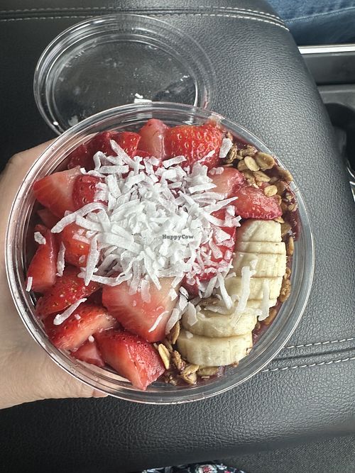 Classic açaí bowl no blueberries no honey  at SoBol in Wantagh
