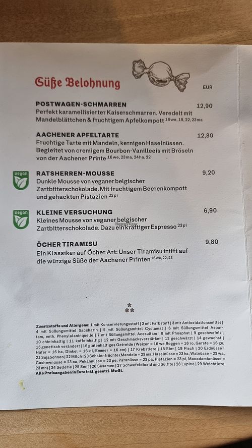 Desert at Postwagen Zum Ratskeller in Aachen