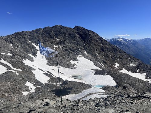Amazing view from the hut    at Hochstubaihütte in Tirol