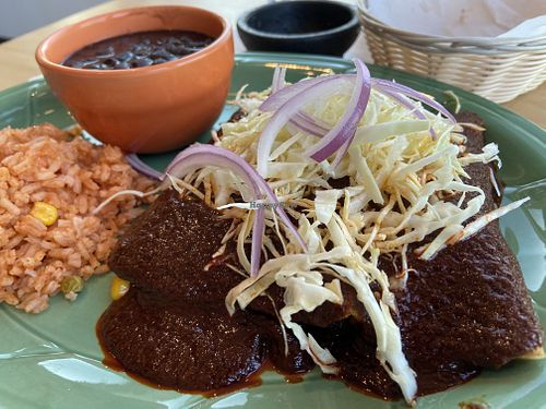 Mole enchiladas  at MX21 in Portland