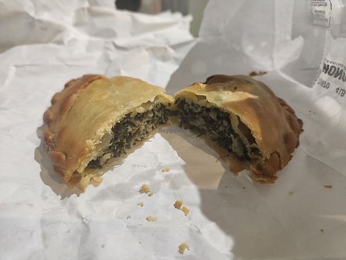 Vegan spinach empanada (takeout) at Nude Pita in Miami