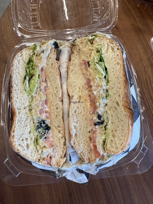 Vegan tuna salad made with chickpeas  at D & B Deli and Catering in Baltimore