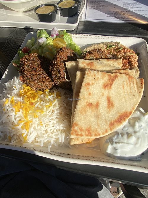 falafel plate   at Curbside Eatery + Drinkery in La Mesa