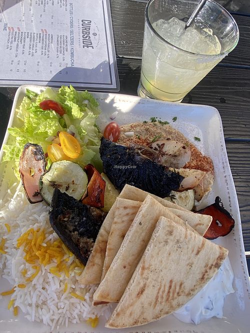 veggie kebob plate   at Curbside Eatery + Drinkery in La Mesa
