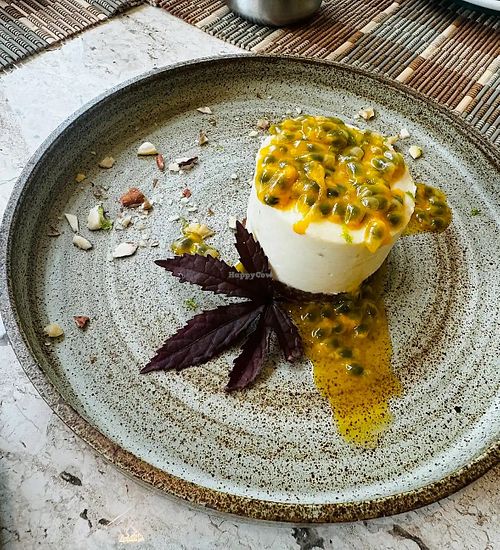 Raw vegan cheesecake   at Living Table Bangkok in Bangkok