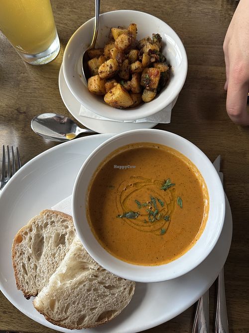 Soup of the day & garlic/paprika potatoess  at Bridge Bar Restaurant | Ramelton in County Donegal