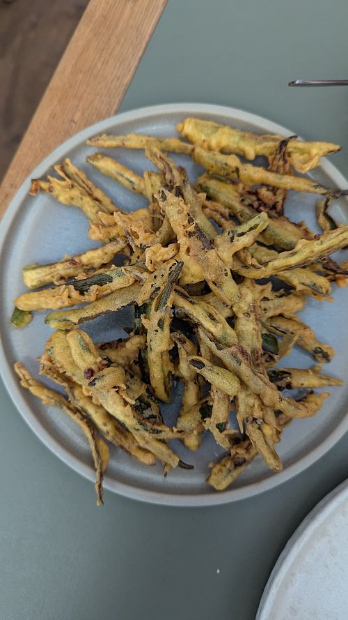 fried okra at Authentikka Winterhude in Hamburg