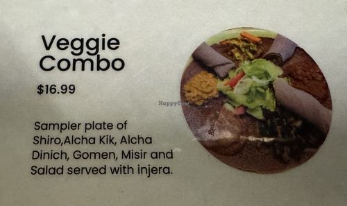 The only vegan menu item, but a good one!   at Lalibela Ethiopian Cuisine in Redding