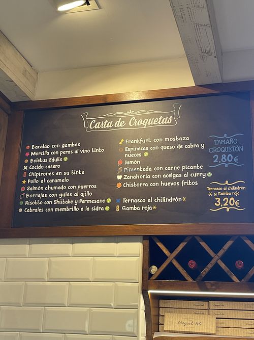 1x vegan, einige vegetarische Optionen, auch glutenfreie vegetarische Optionen  at CroquetArte Tubo | Zaragoza in Zaragoza