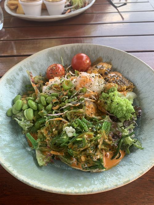 Vegan poke Bowl  at Restaurant eFFe in 't dorp in Julianadorp