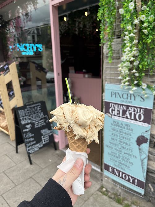 Biscoff Gelato  at Pinchy's Gelato in Pitlochry