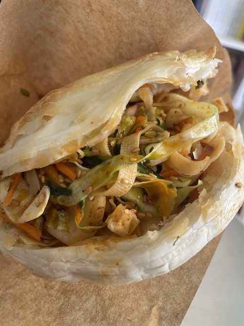 Crispy sandwich  at WONDMO - 王华峰潼关肉夹馍 in Barcelona