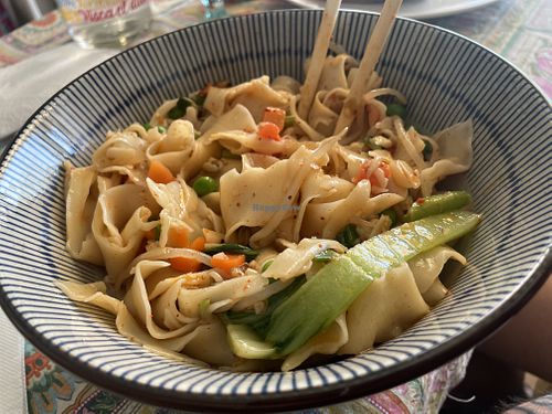 Vegan spicy noodles  at WONDMO - 王华峰潼关肉夹馍 in Barcelona