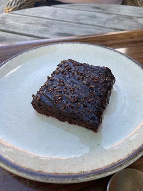 Vegan brownie  at Sankt Hans Café & Catering in Gotlands Län