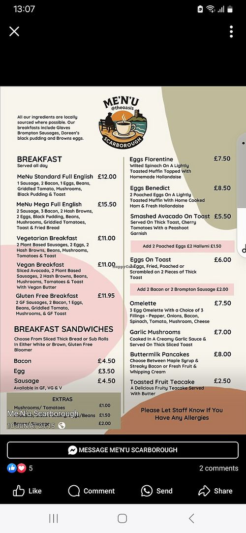  at Me'n'u@theoasis in England