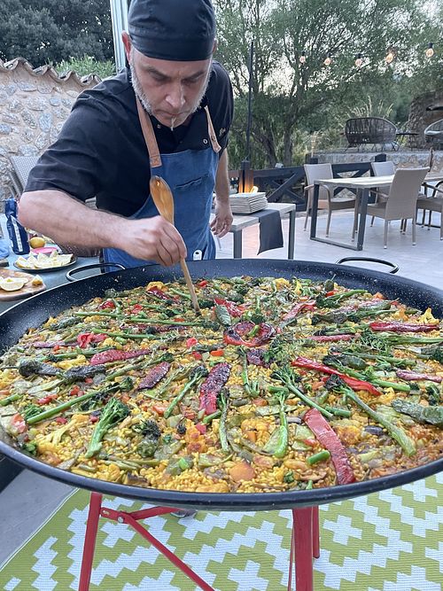 Paella night  at Villa Vegana in Mallorca