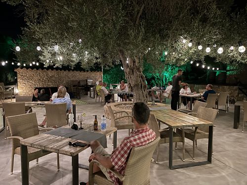 Beautiful outside patio dining  at Villa Vegana in Mallorca