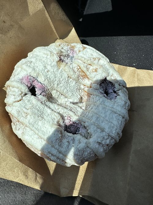 Blueberry doughnut from Beacon  at Anticonquista Café in Chicago