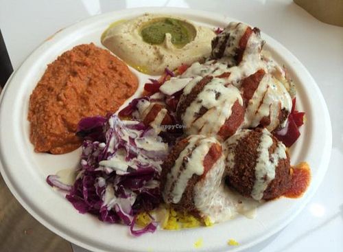 chickpea falafel platter at The Chickpea in West Palm Beach