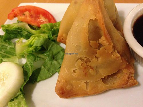 Vegan samosa- 2 per order at Bethesda Curry Kitchen in Bethesda