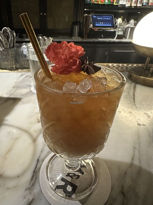 This was my after dinner mocktail.   It had cream soda in it!  at Whisky & Ramen in Anchorage