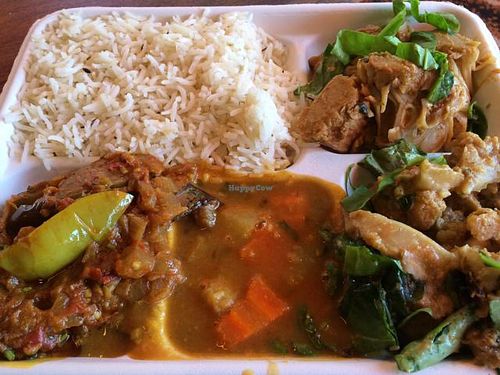 Combination plate  at Samosa House Sunset in Los Angeles