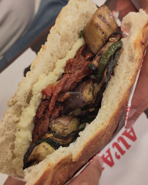 Vegan schiacciata at All'antico Vinaio in Verona